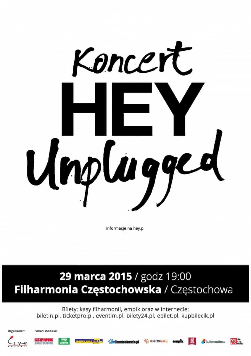 Hey Unplugged już 29 marca w Filharmonii Częstochowskiej